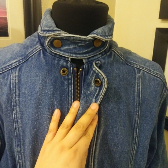 Denim Jacket- Vintage Style denim jacket - Picture 5 of 8